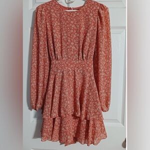 Forever 21 old pink color with flower design Dress